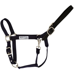 [118-016133] GER-RYAN NYLON HALTER W/ LEATHER BREAKAWAY FULL BLACK